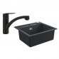 Grohe K700 k�kkenvask i komposit m/Start k�kkenvandhane i mat sort