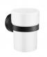 Smedbo Home tandkrus til v�g - Mat sort/porcel�n