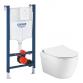 Pressalit rimless toiletpakke m/Sway D2 s�de, cisterne og hvid betjening