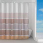 Hefe badekarsforh&aelig;ng m/striber 180 x 200 cm