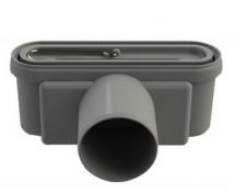 Unidrain udl&oslash;bshus 75 mm vandret udl&oslash;b m/vandl&aring;s