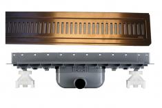 Purus Line RIB afl�bspakke 800 mm - vandret - B�rstet kobber