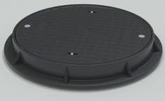 NID 800 mm karm/d�ksel, rund, fast, 12,5 t, komposit