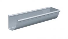 Rheinzink endebund til h�jre 333 mm 1/4 rund limningstagrende. CLASSIC walzblank