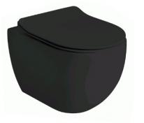 Lavabo Glomp Mini rimless v�gh�ngt toilet - Mat sort