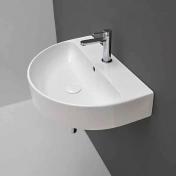 Lavabo 50 halvrund h�ndvask t/v�g eller bord - 1 hanehul