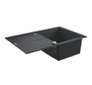 Grohe K400 k�kkenvask m/afl�bsbakke - Sort granit