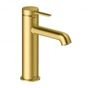 Damixa Iris M h�ndvaskarmatur u/bundventil m/koldstart - B�rstet messing