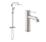 Grohe Essence & Euphoria komplet pakke til bad - Supersteel