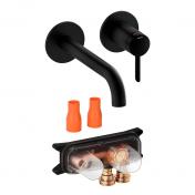 Damixa Iris komplet h�ndvaskarmatur til indbygning - Mat sort