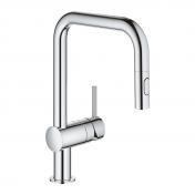 Grohe NEW Minta k�kkenbatteri m/udtr�k og U-tud - Krom