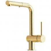 Lavabo Kubus 040 k�kkenarmatur m/udtr�k - Messing natur