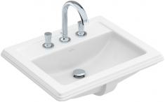 V&B Hommage 63 h�ndvask t/nedf�ldning - 3 hanehuller - Ceramic+