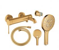 Grohe Essence New komplet badekararmatur m/SmartActive - B�rstet cool sunrise