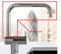 Outlet - Vola Komplet tud til KV1 - Rustfrit st�l - Til armatur f�r 1997 + 1999 -