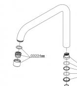 Damixa perlator til Silhouet k�kkenarmatur - Mat hvid