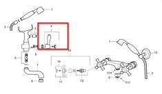 Outlet - Mora greb komplet til omskifter p� Mora Classic armatur