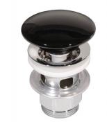 Gustavsberg Estetic bundventil push-down - Sort porcel&aelig;n