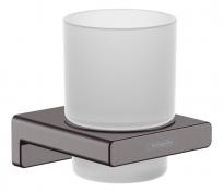 Hansgrohe AddStoris tandglas - B&oslash;rstet sort krom