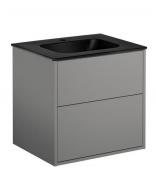 Gustavsberg Artic 60 m�bels�t m/sort vask - Askegr�