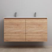 Sanibell Online 121 m�bels�t m/grebsfri l�ger og dobbeltvask - Bardolino eg - Flatpack