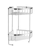 Smedbo Sideline dobbelt brusehylde til hj�rne - Krom