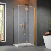 Str�mberg Noma 195 fastv�g m/folded�r 800mm - H�jre - Poleret messing