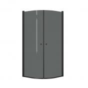 Dansani Match E+E brusehj�rne - 90x90 cm - Tonet glas/mat sort