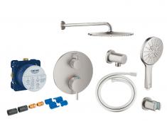 Grohe Atrio Rainshower 310 komplet brusesystem til indbygning m/SmartActive h�ndbrus - Steel