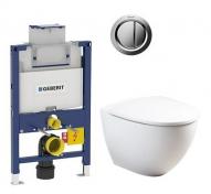 If� Sign Art toiletpakke inkl. lav cisterne, krom trykknap og s�de m/soft-close