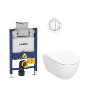 Geberit Acanto toiletpakke m/TurboFlush, s�de, lav cisterne og hvid betjening