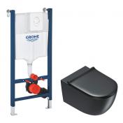 Catalano Sfera 55 mat sort toiletpakke inkl s�de m/SoftClose, cisterne og betjening i hvid