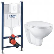 Grohe Bau Rimless toiletpakke inkl. s�de m/softclose, cisterne og hvid betjening