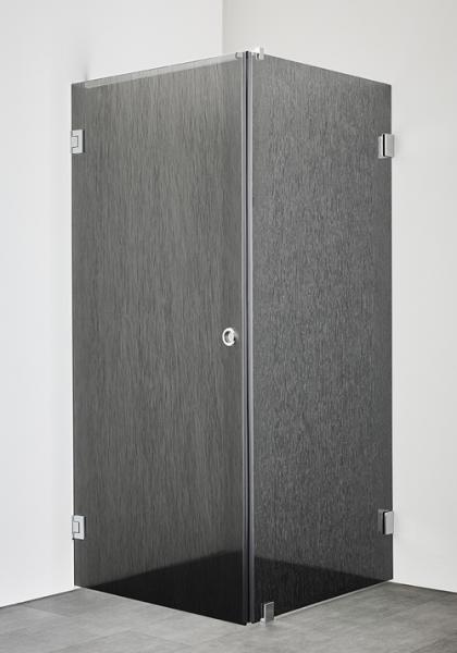 Hafa Infinity bruseniche m/fast v&aelig;g - Lace glas - Krom - 90x90 cm