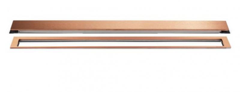 Unidrain afl&oslash;b 1000 mm/10 mm ramme - B&oslash;rstet kobber