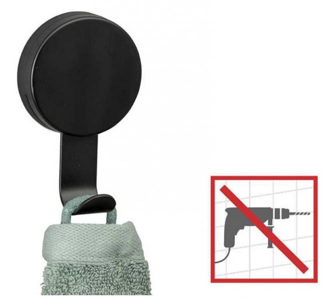 Wenko Pavia h&aring;ndkl&aelig;dekrog - 2 stk - Mat sort - Skruefri