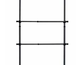 Wenko Hercules b&oslash;jlestang til garderobe - Sort - 2 stk