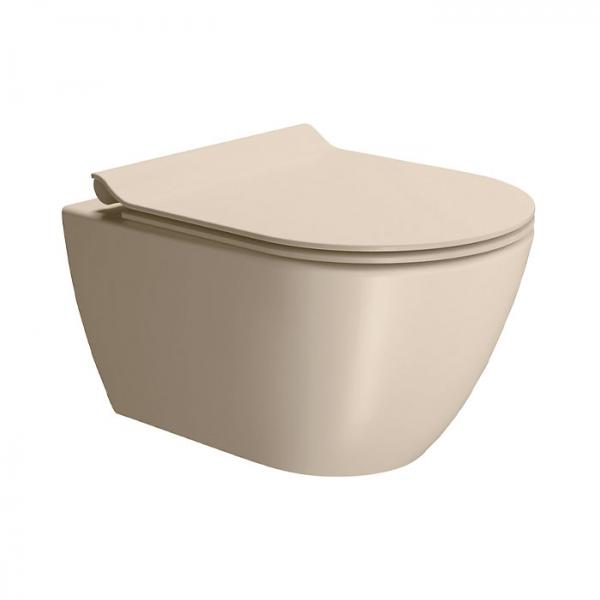 GSI Pura kompakt 50 v&aelig;gh&aelig;ngt toilet m/DualGlaze+ - Creta