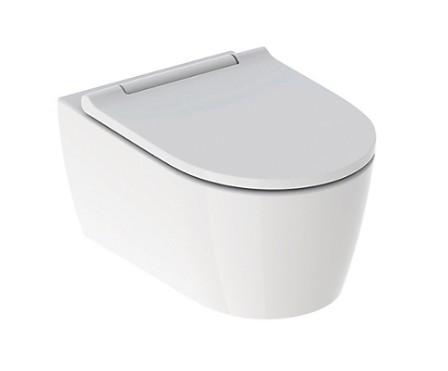 Geberit ONE v&aelig;gh&aelig;ngt toilet inkl. s&aelig;de, TurboFlush og KeraTect - Hvid