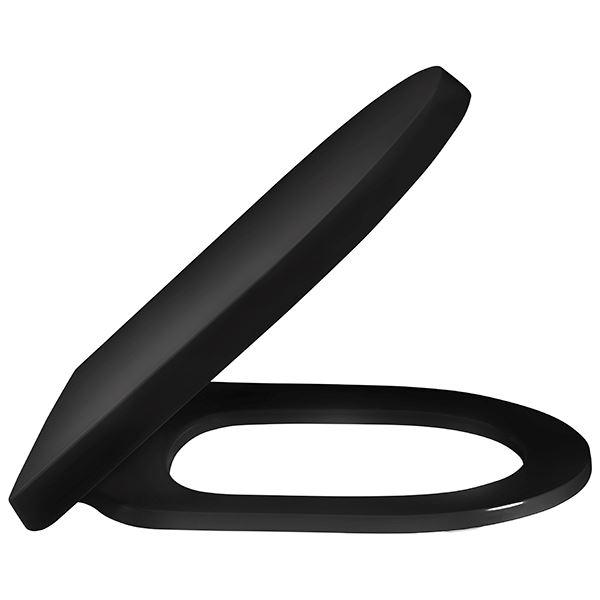 Pressalit Comfort D2 Toilets&aelig;de m/Soft close og Lift-off - Sort