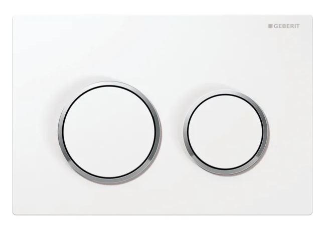Geberit Omega 20 Round betjeningsplade - Hvid/krom