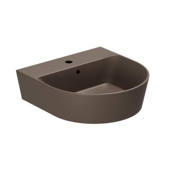 Lavabo Forma 50 h&aring;ndvask t/v&aelig;g eller m&oslash;bel - 1 hanehul - Cocoa