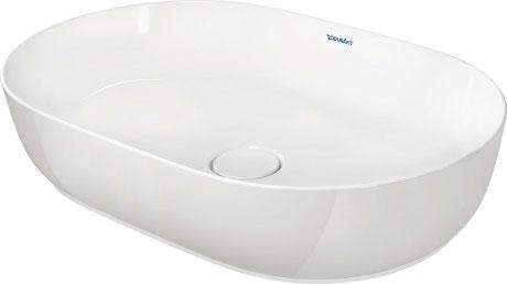 Duravit Luv 60 fritst&aring;ende bowlevask - Uden hanehul - Wondergliss