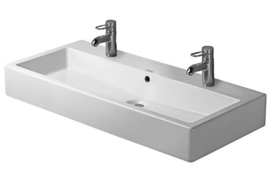 Duravit Vero 100 bowlevask op til v&aelig;g - 2 hanehuller - Wondergliss