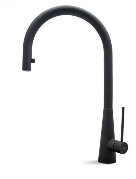 Cass&oslash;e Newform Conico k&oslash;kkenarmatur m/udtr&aelig;k - Antracit granit