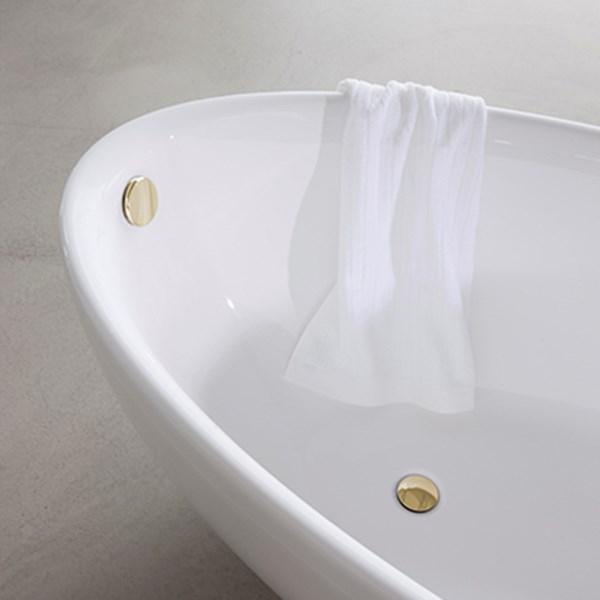 Str&oslash;mberg af- og overl&oslash;bss&aelig;t m/vandl&aring;s - Messing