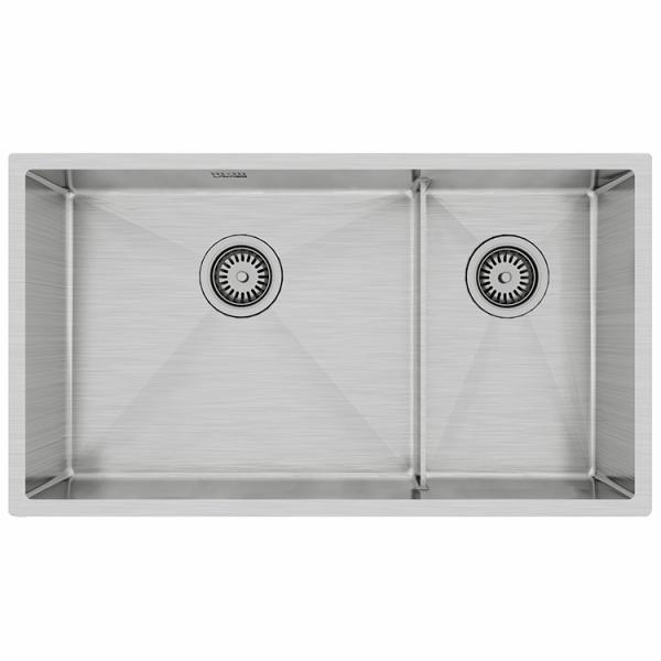 Lavabo Kubus 780 Soft Slim k&oslash;kkenvask med skyllesk&aring;l - Rustfrit st&aring;l