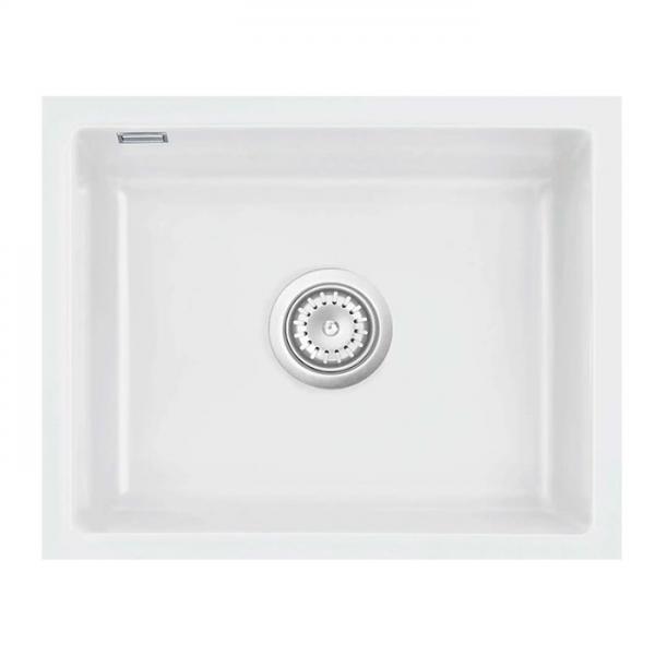 Lavabo Mera 50 U porcel&aelig;nsk&oslash;kkenvask - Krom afl&oslash;b