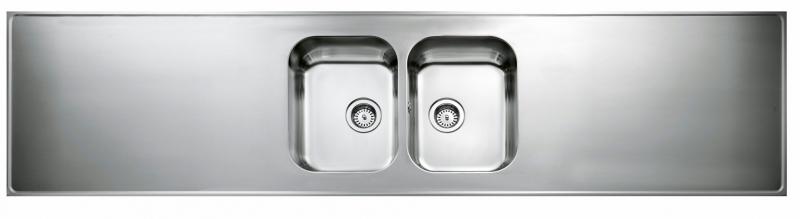 Intra AH24C-KV st&aring;lbordplade k&oslash;kkenvask - Centreret - Dobbelt - 240 cm