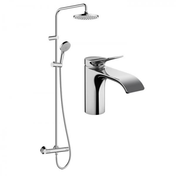 hansgrohe Vivenis & Vernis Blend komplet pakke til bad - Krom